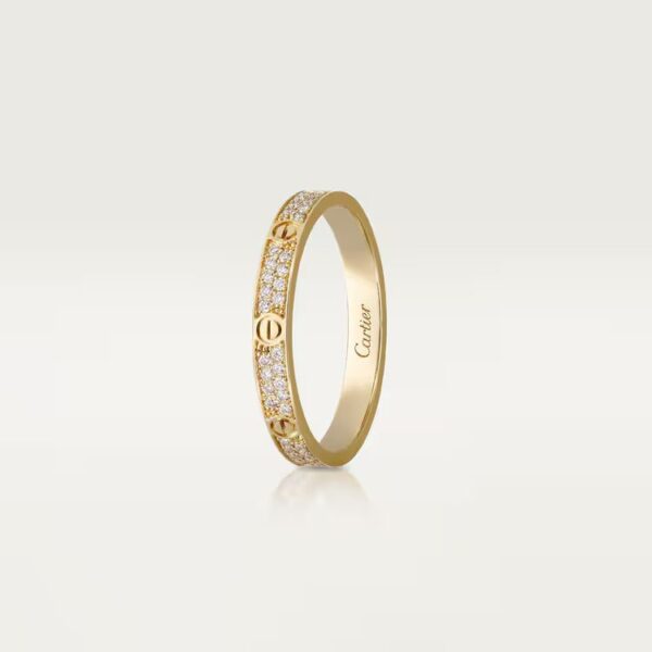 Cartier LOVE ring, mini model, paved - Image 4