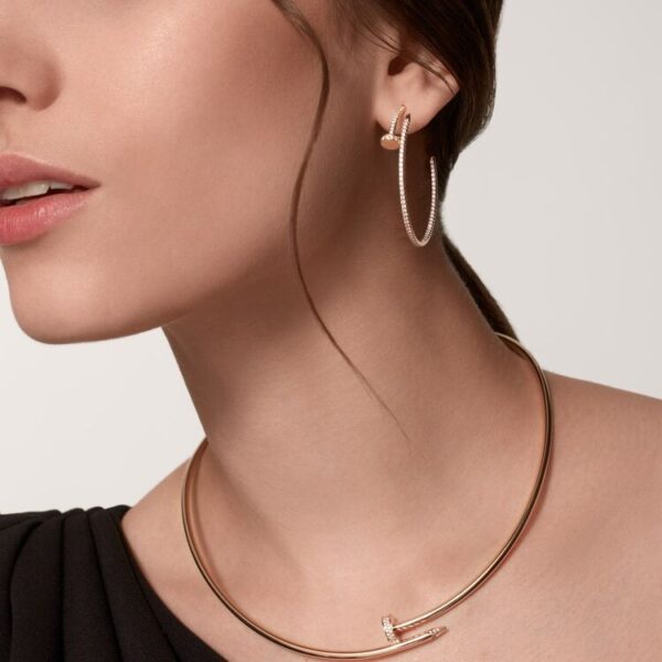 Cartier Juste un Clou hoop earrings, large model, paved - Image 2