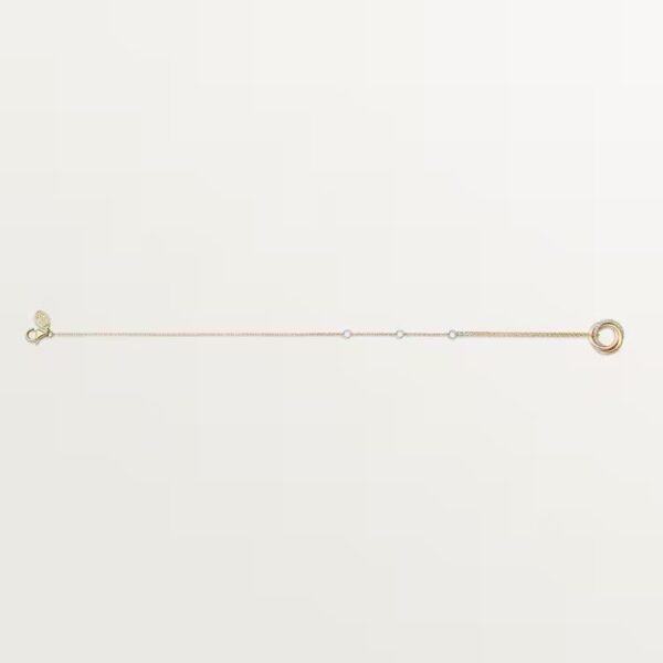 Cartier Trinity bracelet, on chain, diamonds - Image 3