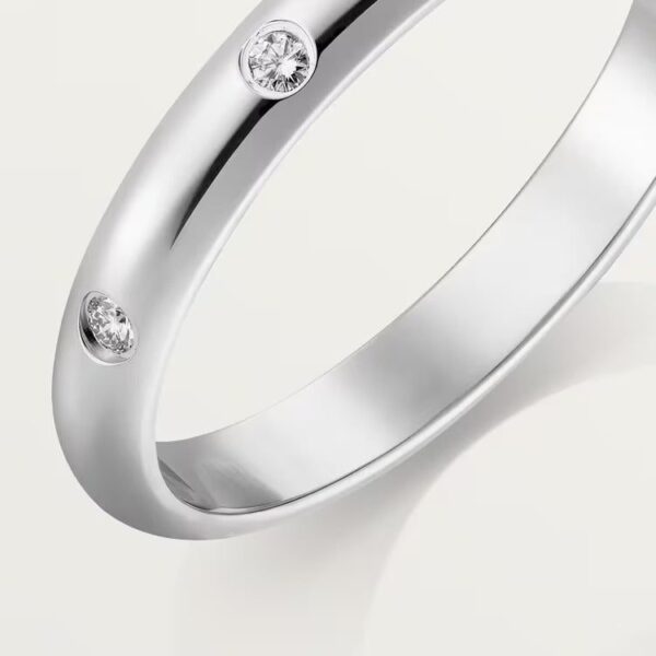 Cartier 1895 wedding band, 2.6 mm width, 3 diamonds - Image 5