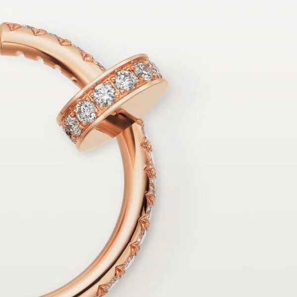 Cartier Juste un Clou hoop earrings, small model, paved - Image 3