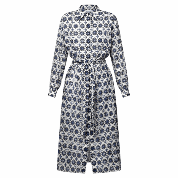 Louis Vuitton 3D Monogram Tile Fil Coupé Shirt Dress