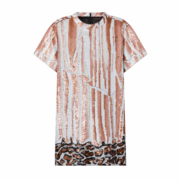 Louis Vuitton Animal Sequin T-Shirt Dress