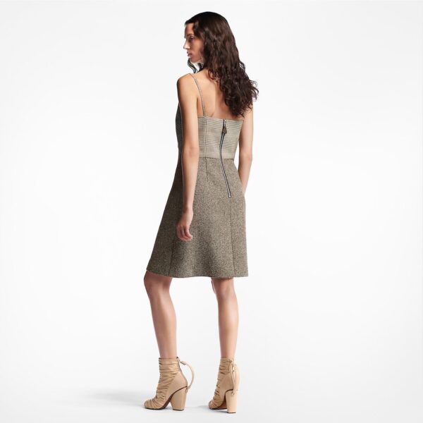 Louis Vuitton Bi-Material A-Line Dress - Image 3