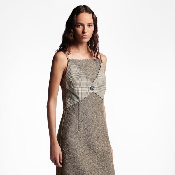 Louis Vuitton Bi-Material A-Line Dress - Image 4