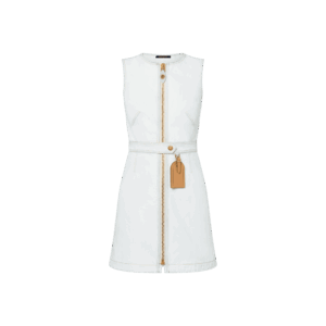 Louis Vuitton Bleached Denim Zip-Up Dress