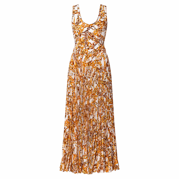 Louis Vuitton Chain Print Floor-Length Tank Dress