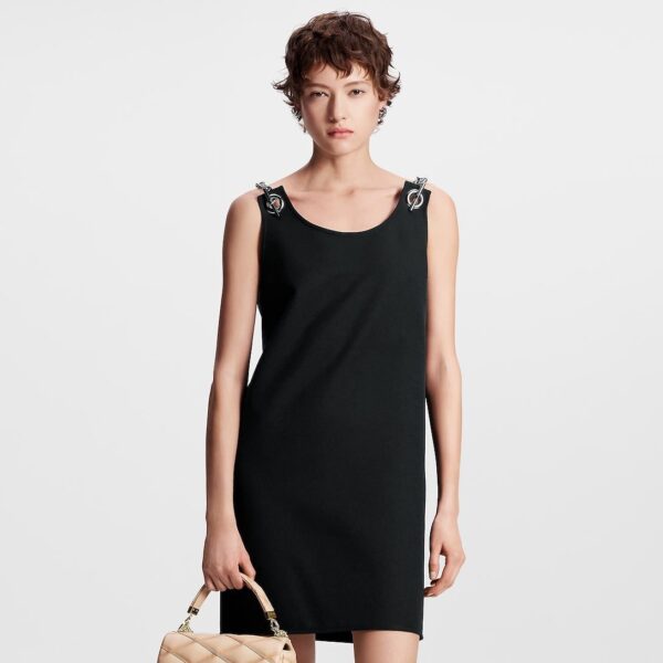 Louis Vuitton Chain Strap Technical Gabardine Dress - Image 3