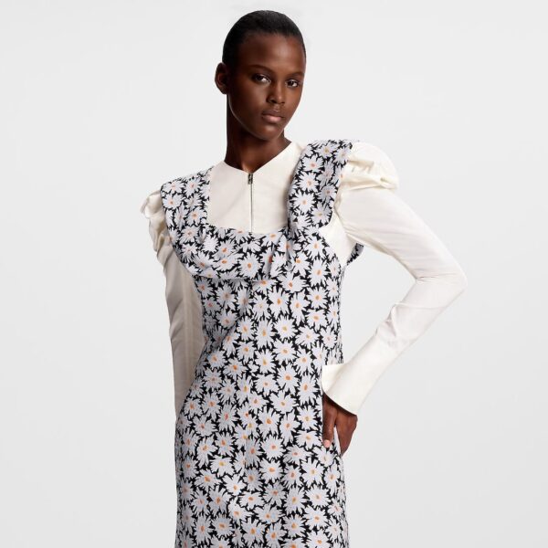 Louis Vuitton Daisy Print Twist Insert Dress - Image 3