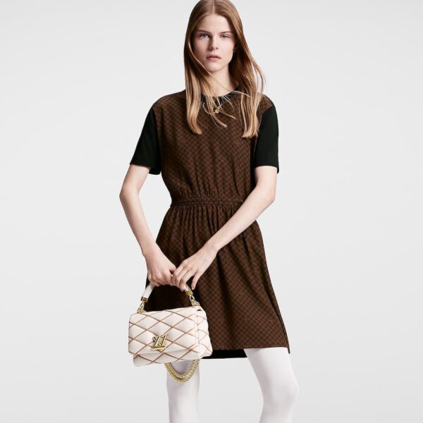 Louis Vuitton Damier Front Drawstring Dress - Image 3