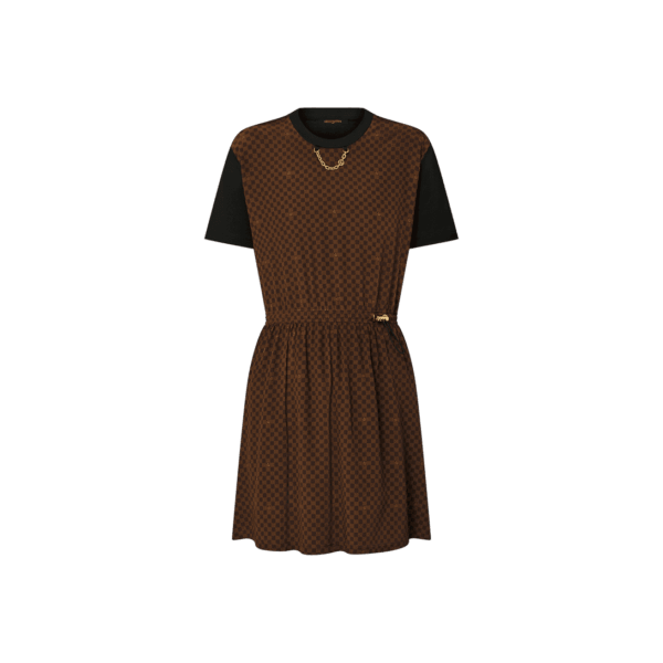 Louis Vuitton Damier Front Drawstring Dress - Image 2
