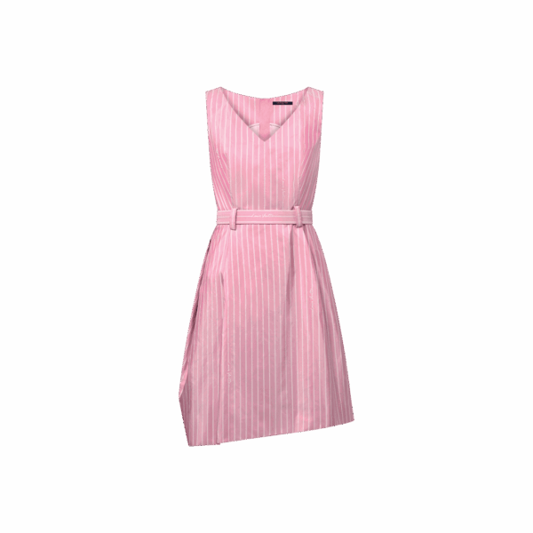 Louis Vuitton Double Stripe Belted Dress