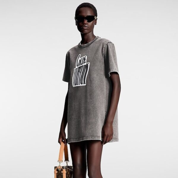 Louis Vuitton Graphic LV Signature T-Shirt Dress - Image 3