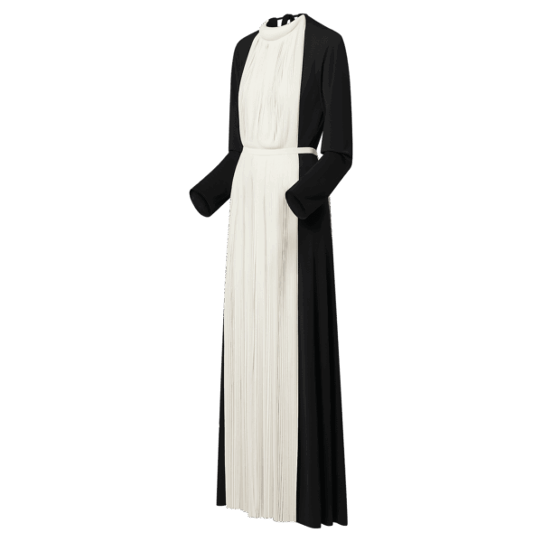 Louis Vuitton Graphic Pleated Accent Gown - Image 3