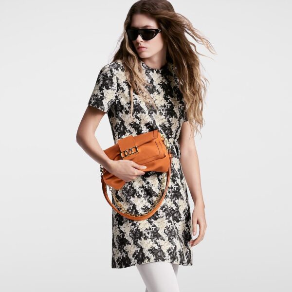 Louis Vuitton Houndstooth Silk Martingale Dress - Image 3