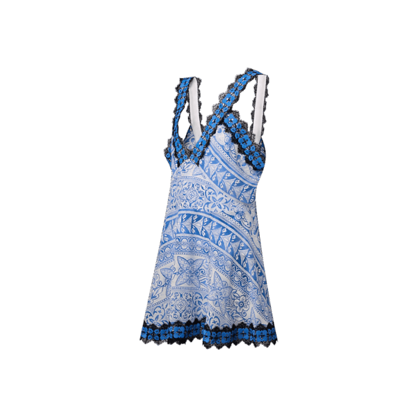 Louis Vuitton Lace Trim Monogram Tile Dress - Image 2