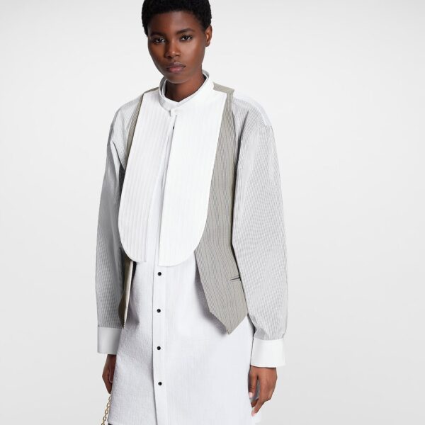Louis Vuitton Layered Bib Shirt Dress - Image 2