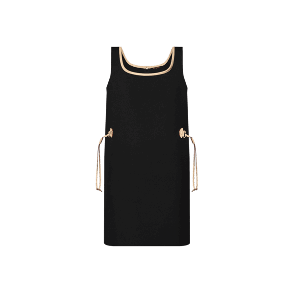 Louis Vuitton Leather Pull Straight-Cut Dress