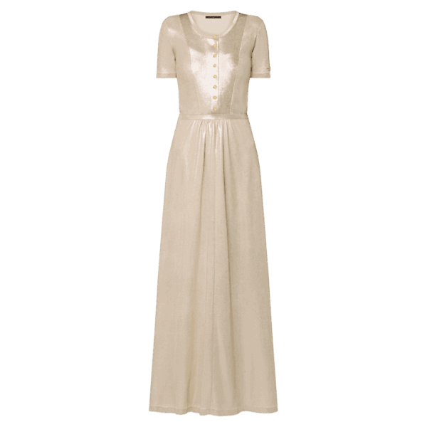 Louis Vuitton Metallic Silk Knit Dress