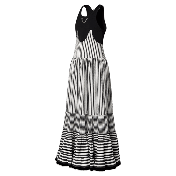 Louis Vuitton Mixed Stripes Tiered Dress - Image 3