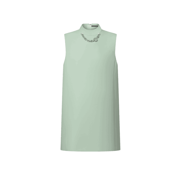 Louis Vuitton Mock-Neck Straight Dress