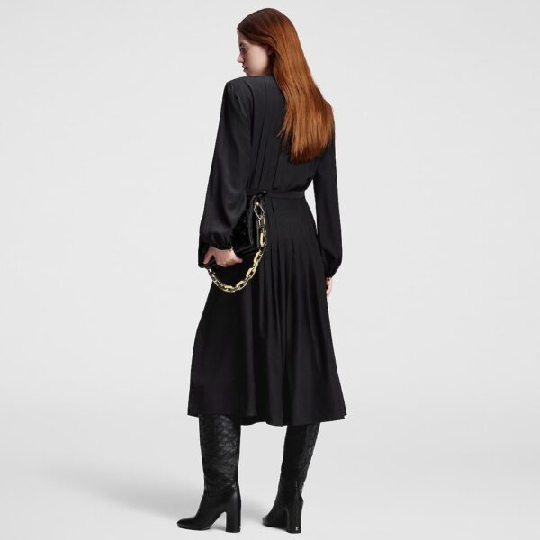 Louis Vuitton Monogram Accent Pleat Dress - Image 2