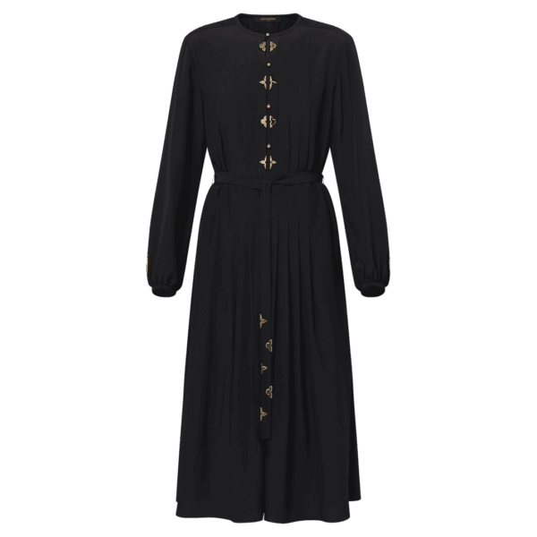 Louis Vuitton Monogram Accent Pleat Dress