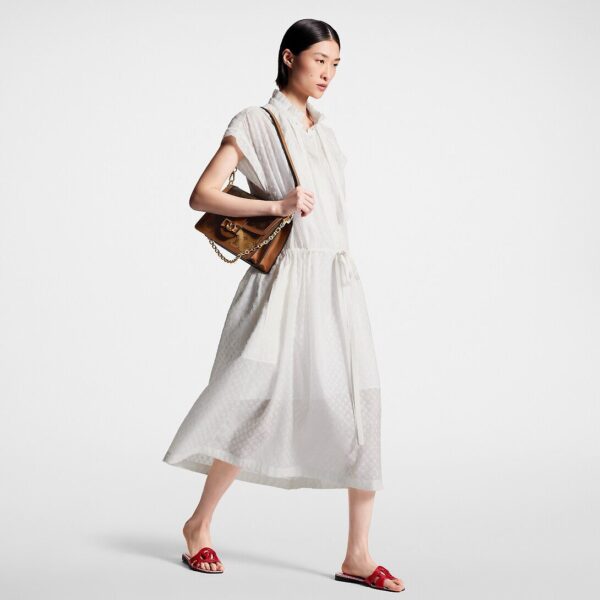 Louis Vuitton Monogram Fil Coupé Lavaliere Collar Dress - Image 2