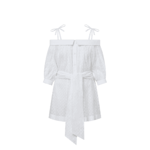 Louis Vuitton Monogram Fil Coupé Off-The-Shoulder Shirt Dress