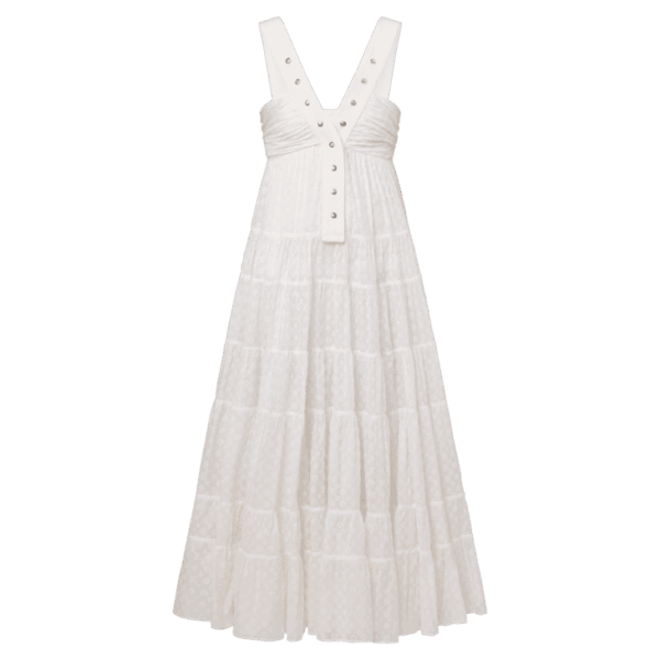 Louis Vuitton Monogram Fil Coupé Snap Button Strap Dress