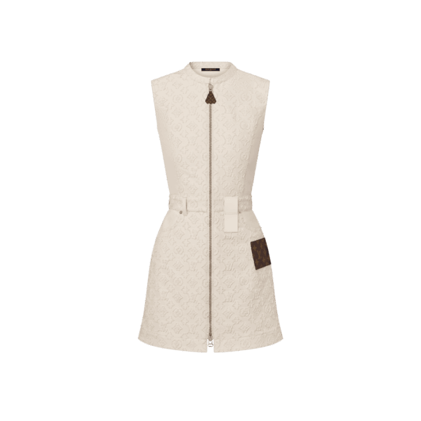 Louis Vuitton Monogram Fil Coupé Zip-Up Dress