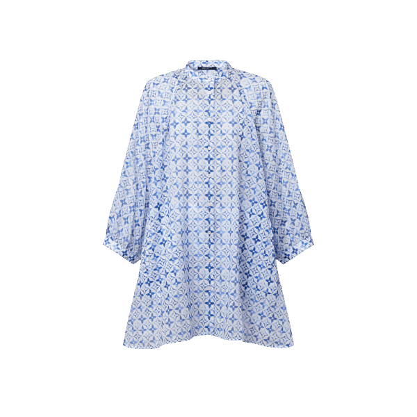 Louis Vuitton Monogram Flower Tile Batwing Shirt Dress