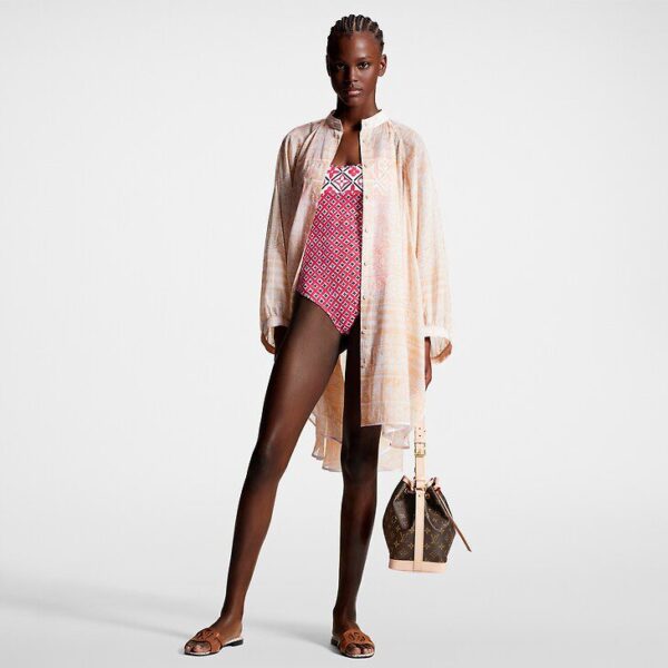 Louis Vuitton Monogram Tile Batwing Shirt Dress - Image 2