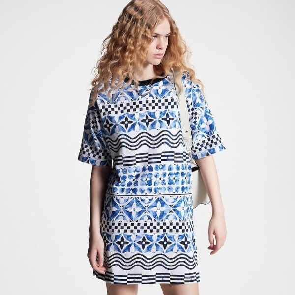 Louis Vuitton Monogram Tile Print T-Shirt Dress - Image 3