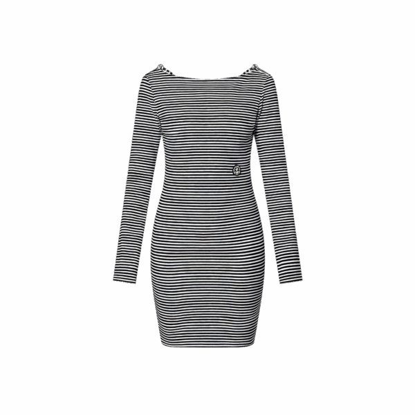 Louis Vuitton Open Back Striped Dress