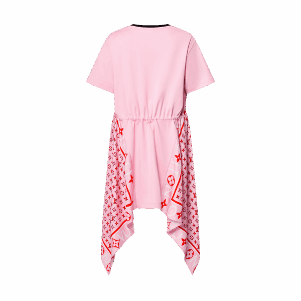 Louis Vuitton Scarf Insert T-Shirt Dress - Image 3