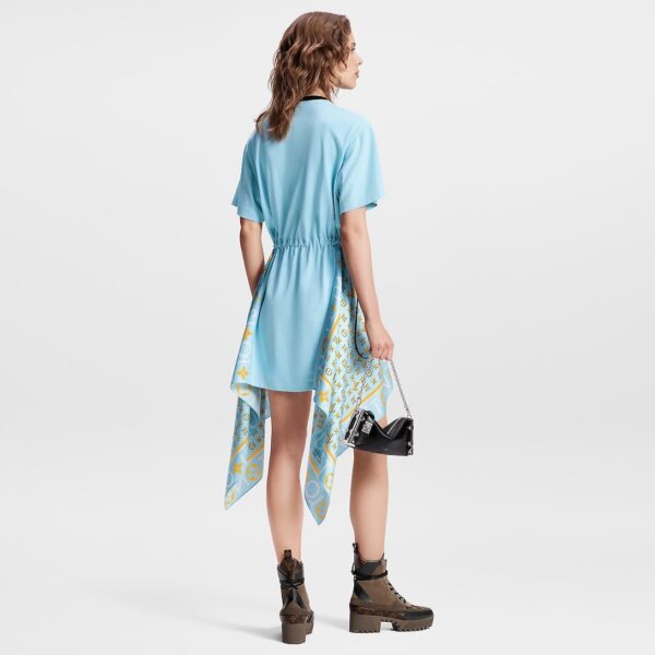 Louis Vuitton Scarf Insert T-Shirt Dress - Image 4
