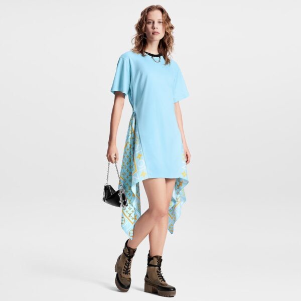 Louis Vuitton Scarf Insert T-Shirt Dress - Image 2