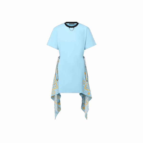 Louis Vuitton Scarf Insert T-Shirt Dress