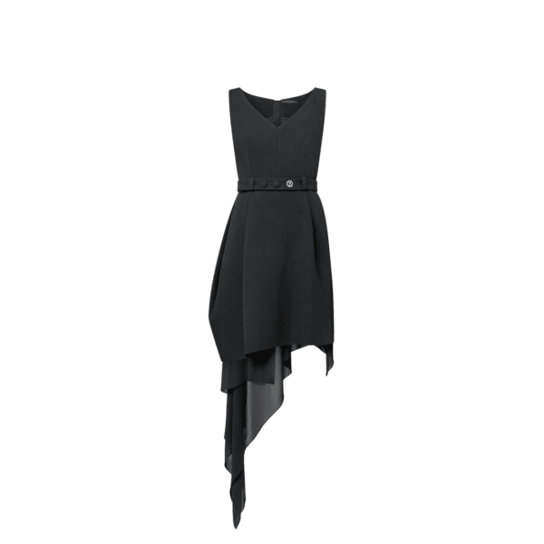 Louis Vuitton Silk Train Belted Dress