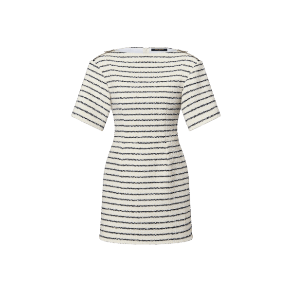 Louis Vuitton Striped Tweed Dress