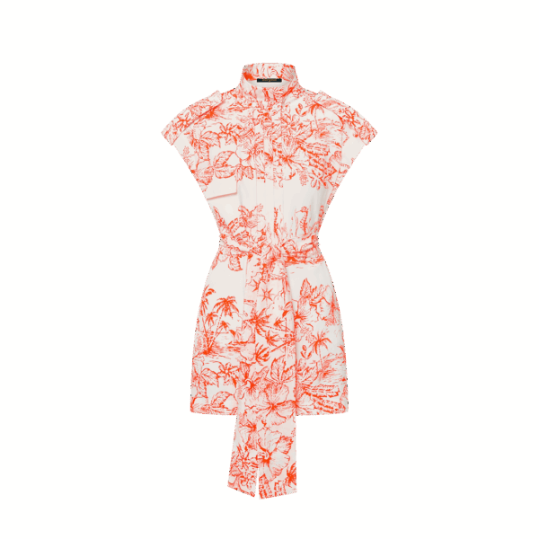 Louis Vuitton Tropical Floral Shirt Dress