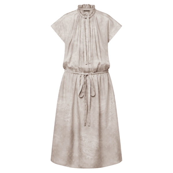 Louis Vuitton Tropical Monogram Lavaliere Collar Dress