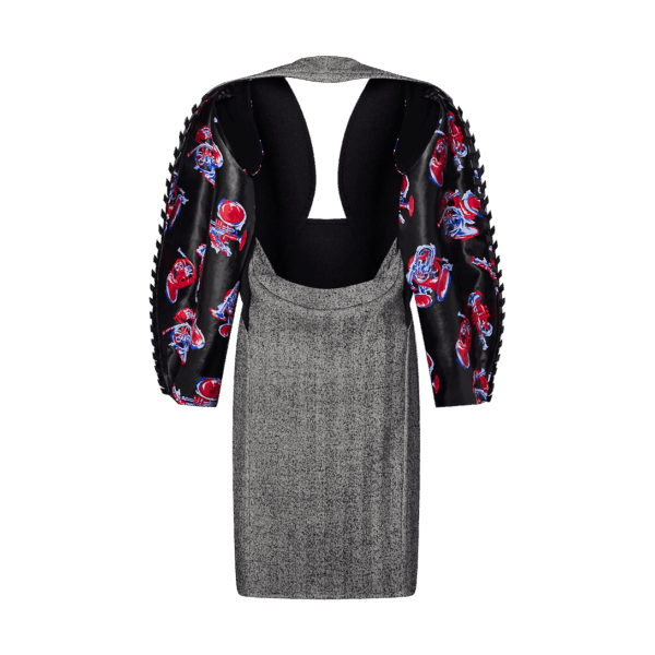 Louis Vuitton Trumpet Print Sleeve Hourglass Dress - Image 3
