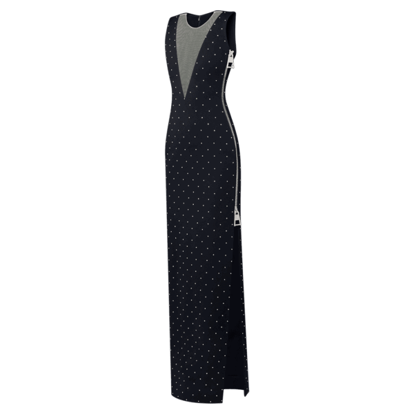 Louis Vuitton Tulle Insert Rhinestone Gown - Image 2