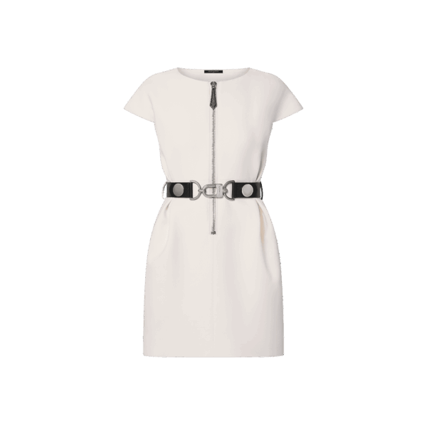 Louis Vuitton Wool-Silk Utility Detail Dress