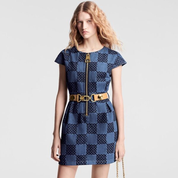 Louis Vuitton Louis Vuitton Chartreuse Silk Shirt Dress - Image 3