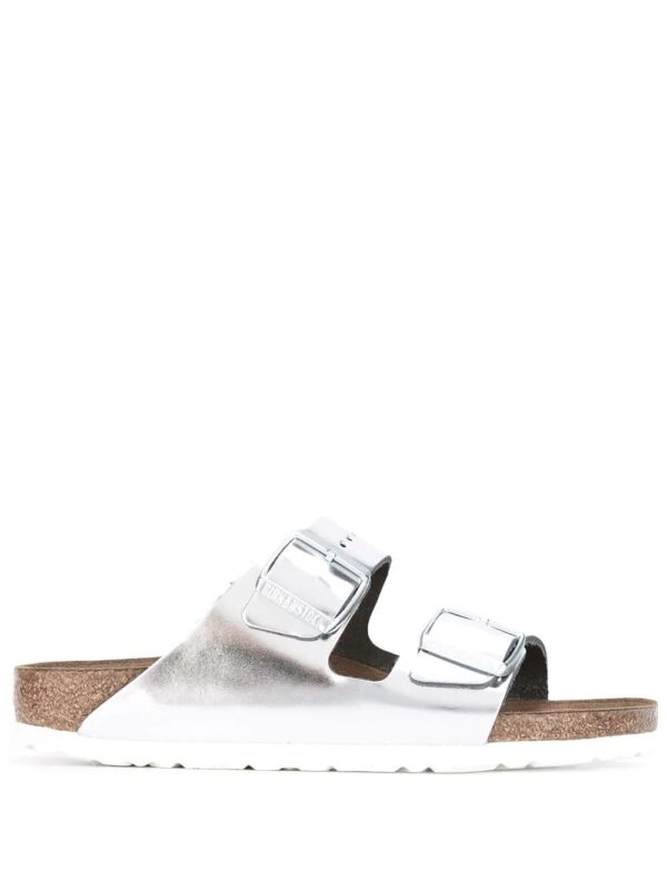 Birkenstock  metallic buckled sliders