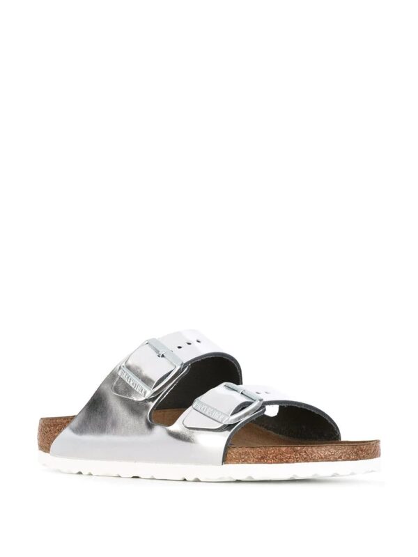 Birkenstock  metallic buckled sliders - Image 2