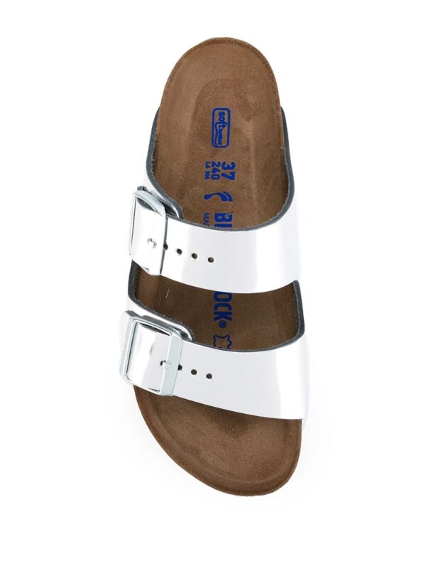 Birkenstock  metallic buckled sliders - Image 4